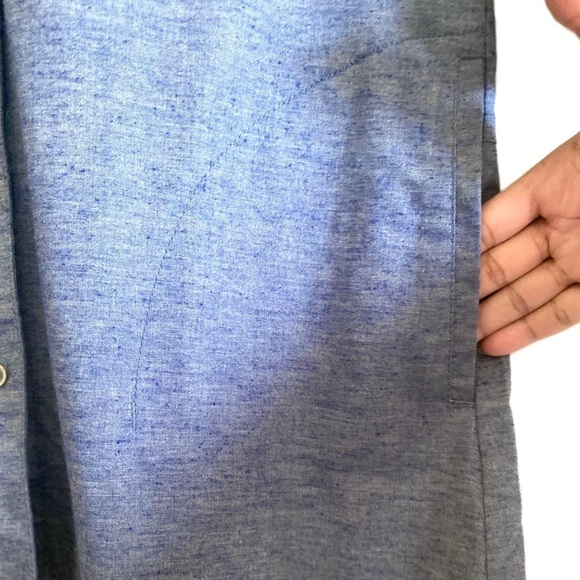 PRANA Hemp Blend Preppy Minimalist Sustainable Button Down Aster Tunic Sz S NWT - Picture 7 of 12